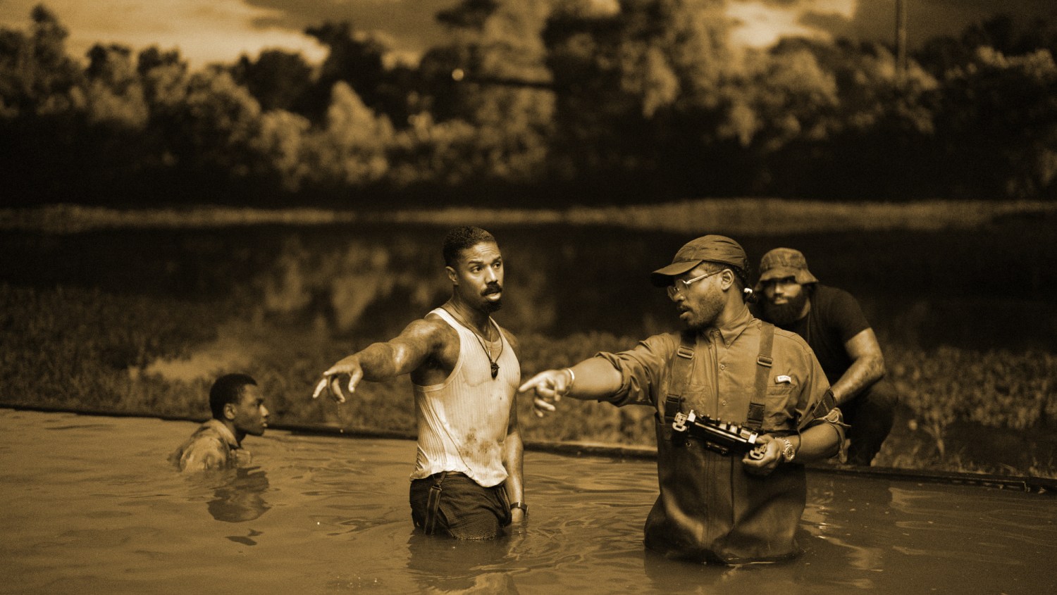 Michael B. Jordan et Ryan Coogler sur le plateau de 'Sinners.'